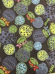 Teenage Mutant Ninja Turtles Cotton Fabric TMNT 20”x44” TMNT Badges - Picture 1 of 2