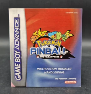 Pokémon Pinball Ruby & Sapphire Nintendo Gameboy Advance GBA Notice Seule NHAU - Imagen 1 de 3