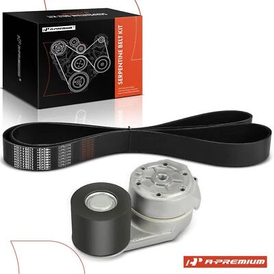 2 件蛇形皮带驱动组件套件适用于 Kenworth T2000 T600A T800 2004-2007 — 第 1/4 张图片