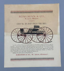 c 1900 KINGMAN & Co Carriage ROAD WAGON Advertising ST LOUIS Missouri Flyer