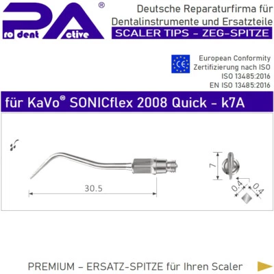 Scaler Tip - ZEG-Spitze k7A - passend für KaVo® SONICflex Quick
