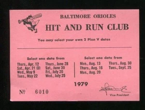 Baseball Ticket 1979 Baltimore Orioles 9/25 Detroit Tigers Kirk Gibson HR#1 - Picture 1 of 2