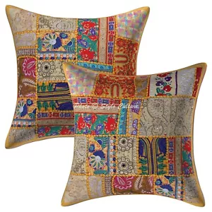 Vintage Cushion Cover Patchwork Throw Ethnic Pillow Case Hippie Gypsy Home Decor - Picture 1 of 6
