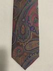 BROOKS BROTHER “Limited Edition” Silk Brown Paisley Multicolor Design Tie
