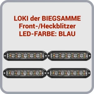 Kreuzungsblitzer 911Signal LOKI biegbar  - LED blau - mit HT Zulassung | 4 Stück - Bild 1 von 10