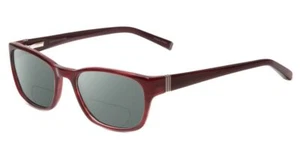 Jones NY J748 Unisex Oval Polarized BI-FOCAL Sunglasses in Ruby Red Silver 51 mm - Picture 1 of 10