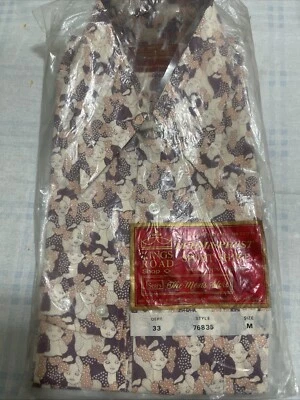 Camisa vintage con botones Sears Kings Road nueva talla mediana para hombre Foto 1 de 4
