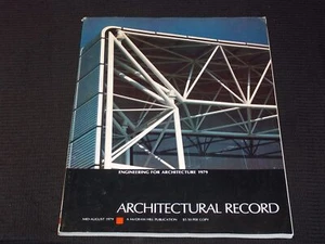 1979 MID AUGUST ARCHITECTURAL RECORD MAGAZINE - ENGINEERING COVER - E 5974 - Picture 1 of 2