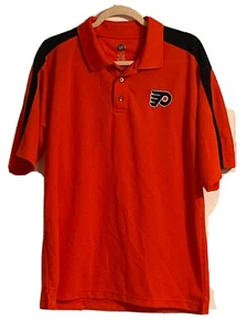 Polo Philadelphia Flyers NHL con risciacquo 3 bottoni colletto camicia Flyers. - Foto 1 di 12