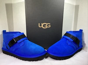 UGG Men’s Size 10 EU 43 Neumel Snapback Dive Blue Suede Chukka Boots AJ-253 - Picture 1 of 9
