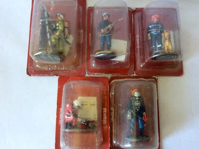 Del Prado / Cobra * Lot de 5 Figurines Pompiers du Monde * Neufs / Boîtes Usés - Photo 1/4