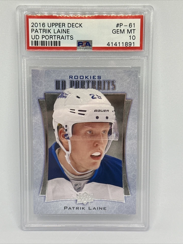2016-17 Upper Deck UD Portraits #P-61 Patrik Laine RC PSA 10 - Image 1 of 2