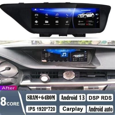 10.2" Android Navigation Car Gps Stereo Radio For Lexus Es Es350 Es300h 8+64g - Image 1 of 4