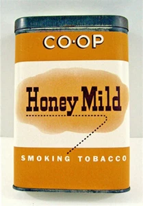 Vintage Co-Op Honey Mild Paper Label Pocket Tobacco Tin Weisert Tobacco St Louis - Picture 1 of 3