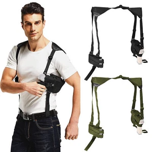 Tactical Underarm Shoulder Gun Holster Pistol Concealed Carry Adjustable Pouches - Picture 1 of 28