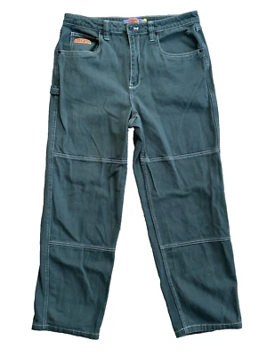 EMPYRE плотник расслабленный крой джинсовой ткани мужской 34 зеленый скейтбординг мешковатые брюки - Изображение 1 из 4