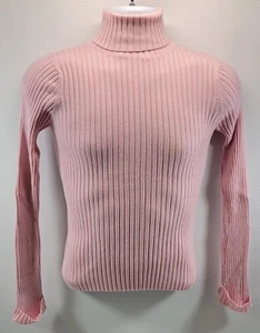 L) Suéter Pullover Acanalado Cuello Redondo Tejido Rosa Juniors No Boundaries M (7/8) - Imagen 1 de 13