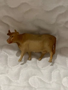 Celluloid Cow, Dairy Cow, Made In U.S.A., 2.25" Tall 3”Long Vintage - Picture 1 of 3