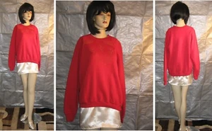 Riders Holiday red Sweatshirt w/Yellow-gold design Long Sleeves women Large - Picture 1 of 8