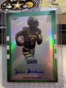 DERION KENDRICK 2018 Leaf Army Bowl Blue Auto 2/10 Clemson - Picture 1 of 3