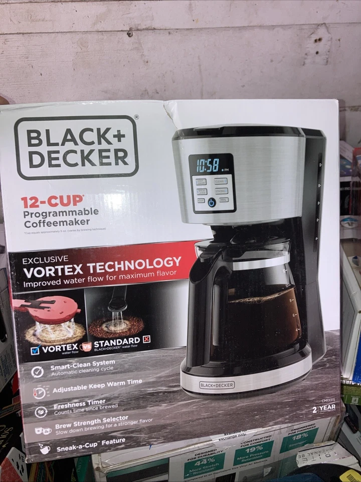 BLACK+DECKER CM1331S-1, 12-Cup, Silver Coffee Pot Renewed  - Image 1 of 1