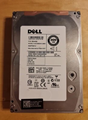 300GB SAS 6G 15k 64MB 3.5" Hitachi HUS156030VLS600 HDD for HP Dell IBM Lenovo - Image 1 of 4