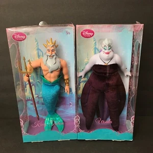 King Triton Doll Ursula Ariel The Little Mermaid Disney Store Lot 2 Barbie - Picture 1 of 6