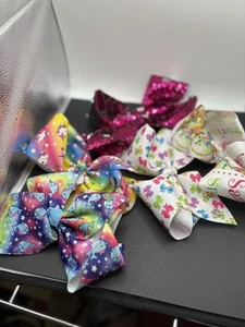 5 Large JoJo and JoJo Style Hairbows Clip In - Picture 1 of 1