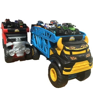 Hot wheels Monster Truck Large Transporters with 8 x Jam Trucks Big Bundle - Picture 1 of 16