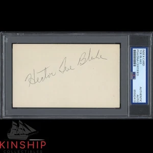Hector Toe Blake signed 3x5 Index Card PSA DNA Slab Hockey HOF Auto C5159 - Picture 1 of 1
