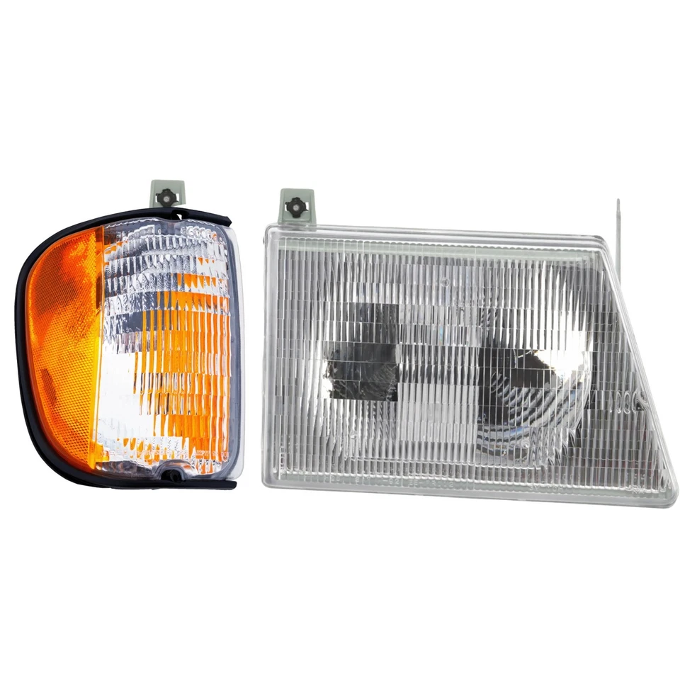 Headlight Kit For 97-2002 Ford E-150 Econoline 2003 E-250 Right 2Pc - Image 1 of 4