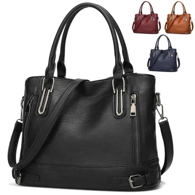 BAIGIO Vintage Damen Tasche Weiches Leder Groß Handtasche Schultertasche Umhängetasche