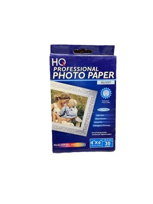 NEW Old Stock HQ Professional Glossy 4x6 10.5 mil Photo Paper 30 Sheet each box - Image 1 of 2