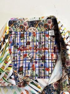 Robert Graham Men Shirt XLT Geometric Floral Paisley Palm Leaves Allover Print - Picture 1 of 10