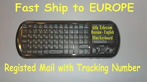 Russian English 2.4 RF Mini Keyboard linux android windows laser backlight - Picture 1 of 6