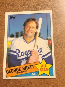 1985 Topps Tiffany Baseball # 703 AL All Star 3rd Baseman George Brett