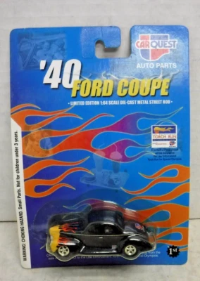 Black W/ Flames '40 Ford Coupe Car Quest 1st Gear Diecast 052924AST4 - Image 1 of 2
