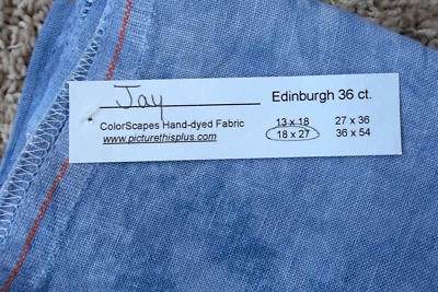 ColorScapes Hand-Dyed 36-Ct Edinburgh Cross Stitch Fabric:  18" x 27" - JAY - Image 1 of 3