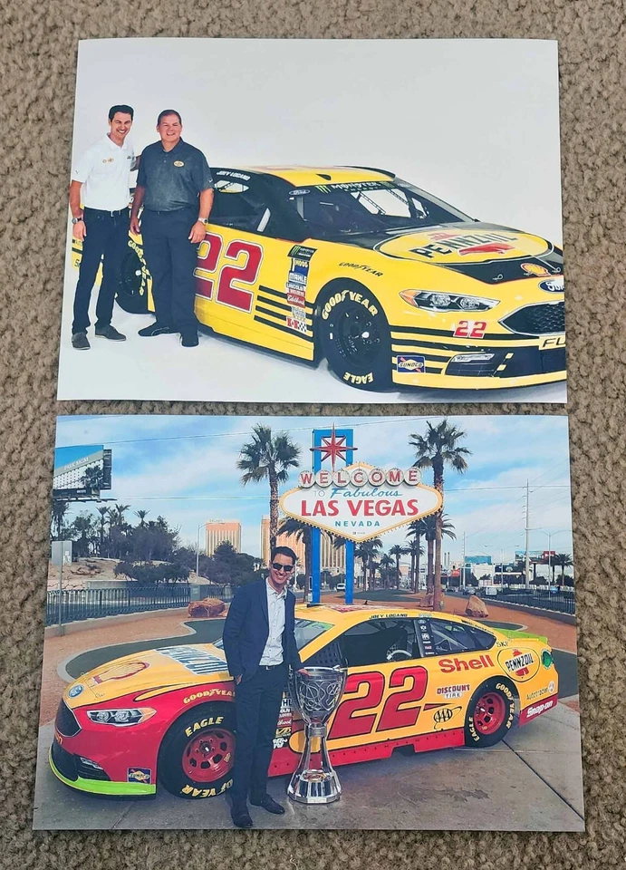 JUEGO DE 2 FOTOS BRILLANTES JOEY LOGANO 8X10 #FV5 Foto 1 de 1