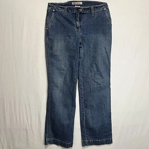 Pantalones de mezclilla para mujer Faded Glory talla 10 azul elástico corte recto tiro medio. - Imagen 1 de 24