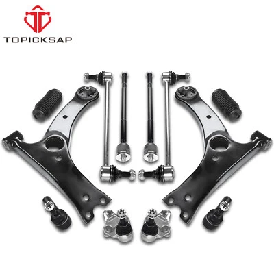 12PC Front Lower Control Arms Kit for Toyota Corolla 2009 2010 2011 2012 2013 - Imagem 1 de 4