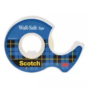Scotch Wall Safe Tape On Dispenser 19mmx16.5m Sticks Securely Removes Cleanly - Foto 1 di 2