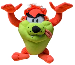 TAZ Looney Tunes Plush Fluorescent Orange 14” Tasmanian Devil - Picture 1 of 3