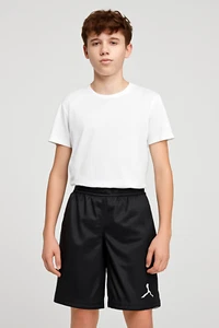 Nike Jordan Air Basketball Boys Shorts Black Sz 12-13  L Pockets 12” Inseam - Picture 1 of 4