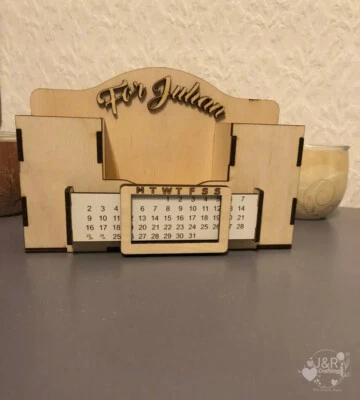 Personalised Wooden Desk Office Tidy Stationery Pen Holder - Image 1 of 4