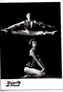 BRIGITTE & PAUL Circus Acrobats PIN UP Sexy Girl PC circa 1960 Real Photo 4 - Picture 1 of 1