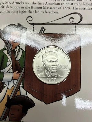 1998 Black Revolutionary War Patriots Commemorative Dollar - Young Collectors  - Image 1 of 4
