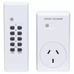 Powertran Wireless Remote Controlled Mains Switch 240V Power Point Outlet - Picture 1 of 4
