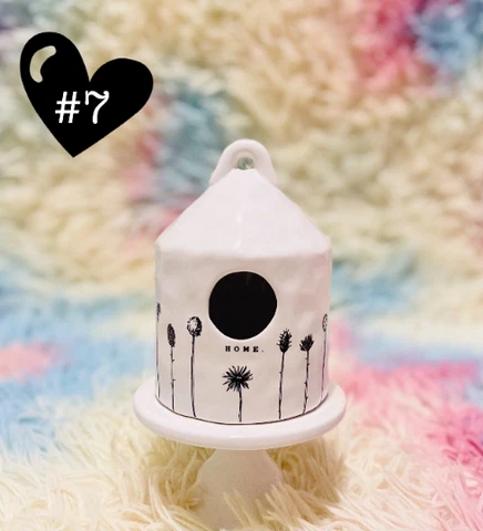 Mini Ceramic Birdhouses Rae Dunn Inspired NEW Cover