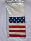 Patriotic Stars & Stripes 54" x 96" Paper Tablecover, Red, White, & Blue